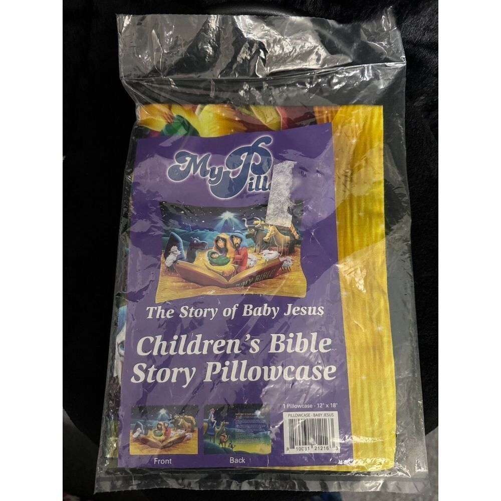 Genuine My Pillow The Story Of Baby Jesus Pillow Case 12"x18" New